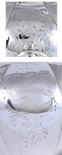 3pc 1841 Irish Sterling Silver Melon Form Engraved Tea Set