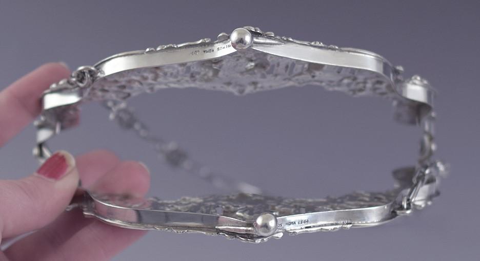 Beautiful c1920s Rome 800 Silver Cherub Putti Scene Purse Clutch Frame