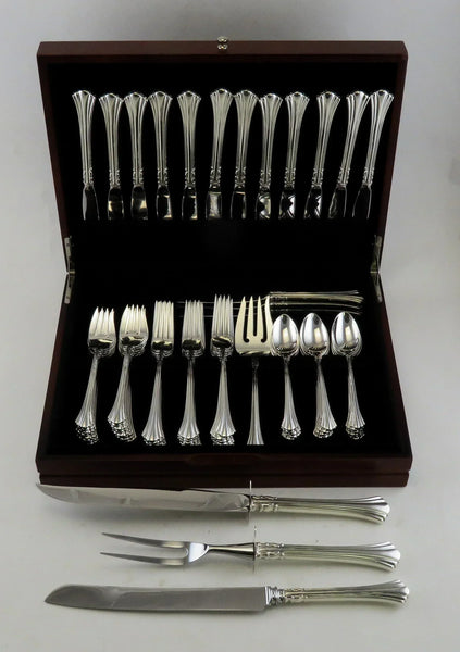 Reed Barton Sterling Silver 63pc Eighteenth 18th Century Flatware Set Serves 12