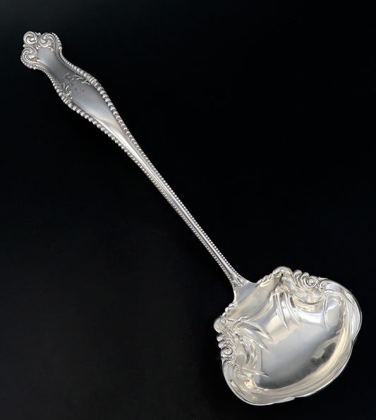 Antique 19th Century Sterling Silver Towle Canterbury Soup Punch Ladle 13 1/4"