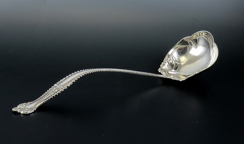 Antique 19th Century Sterling Silver Towle Canterbury Soup Punch Ladle 13 1/4"