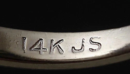 Nice VTG 14K White Gold & Diamond Openwork Filigree Ring Size 7.25