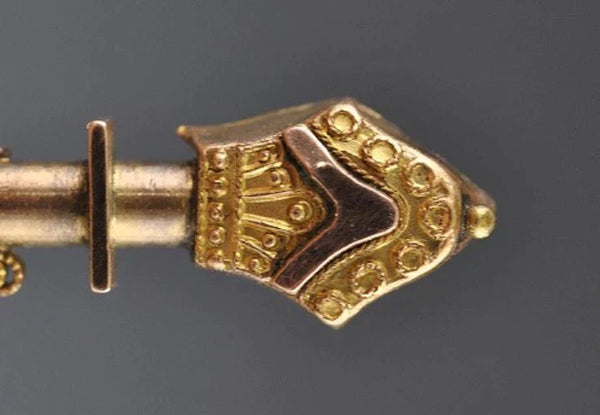 2 Antique Victorian Gold Plated Pins/Brooches Cameo