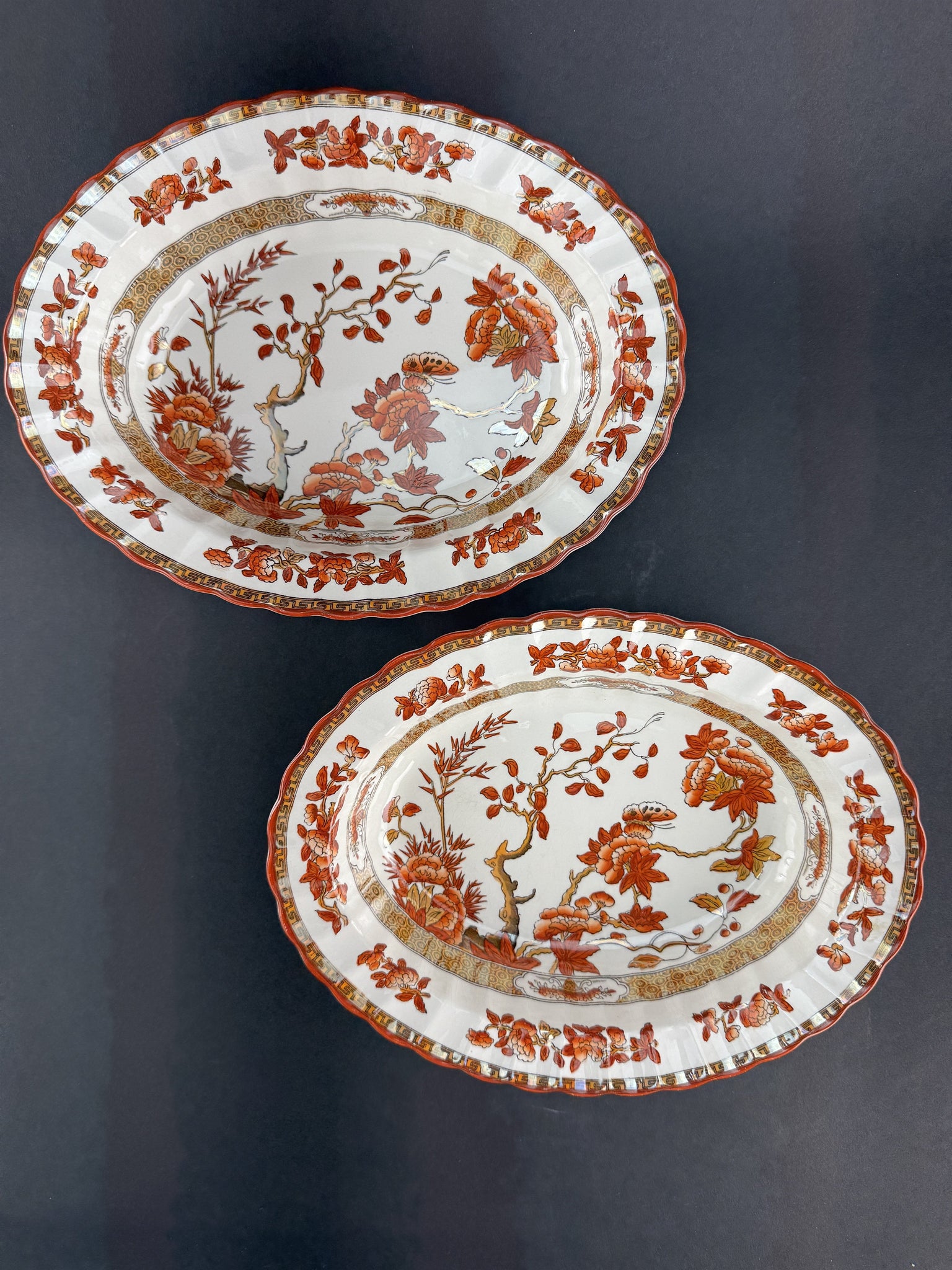 Pair of Copeland Spode India Tree Oval Serving Bowls