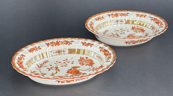Pair of Copeland Spode India Tree Oval Serving Bowls