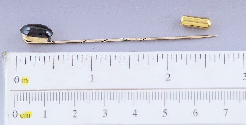 Fine Quality c1885 Natural Garnet & 10K Gold Stickpins