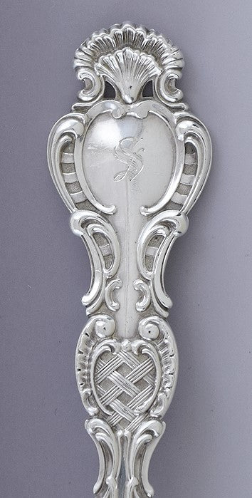 Great Durgin Sterling Silver Regent Table / Serving Spoon S Mono