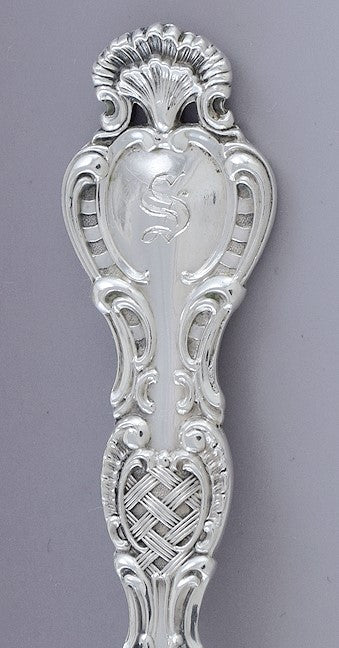 Fab Pair Durgin Sterling Silver Regent Bouillon / Cream Round Soup Spoons S Mono