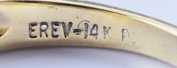 Superb 14k Gold & .50ct Diamond Semi Mount Ring Setting for ~6mm Stone Size 6.75