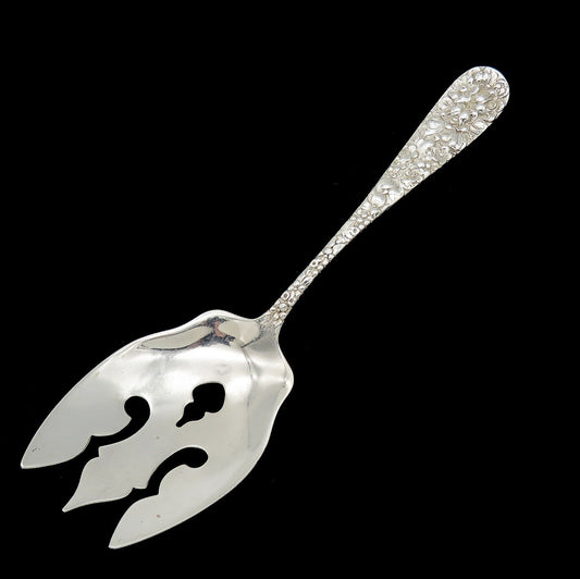 Beautiful Sterling Silver Serving Fork Stieff Rose Pat 7 3/4 in