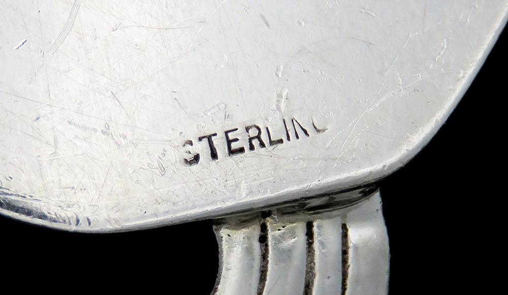 Lovely Large Sterling Silver Flat Server Scroll Handle No Mono 10 5/8 in