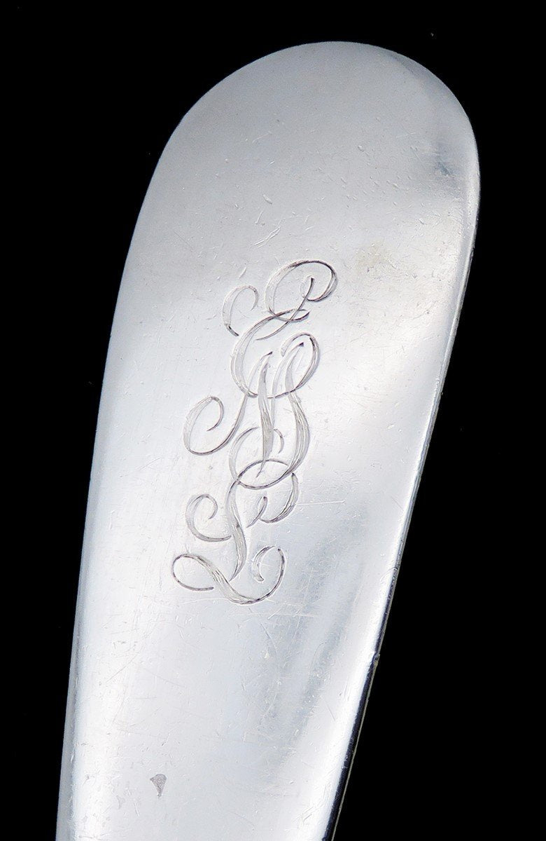Great Kirk Repousse Sterling Silver Serving Spoon High Relief Details 9 1/8 in