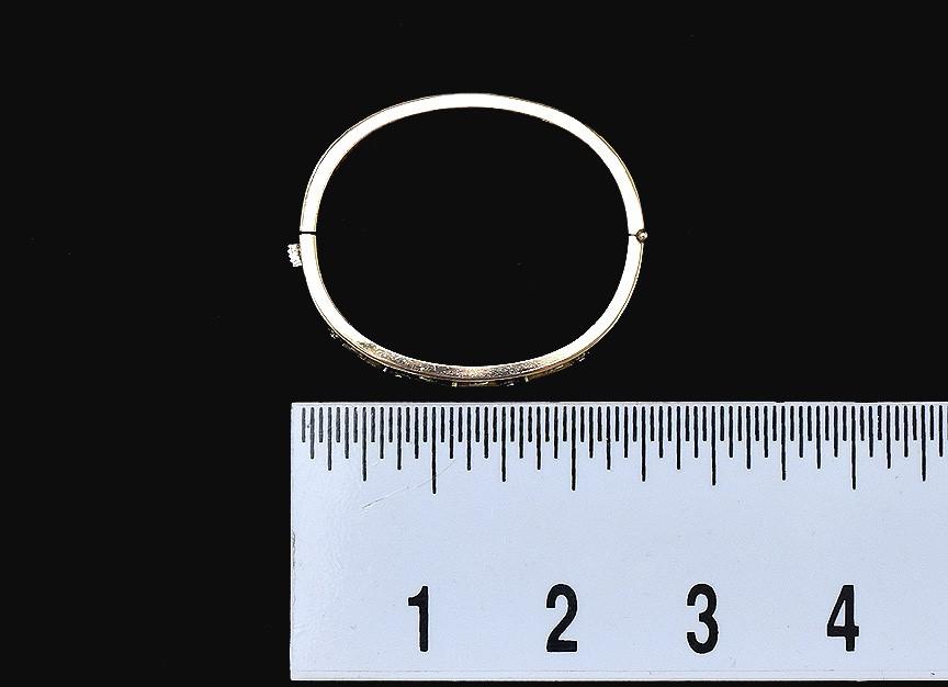 Stunning Antique American Gold Filled Floral Bangle Bracelet