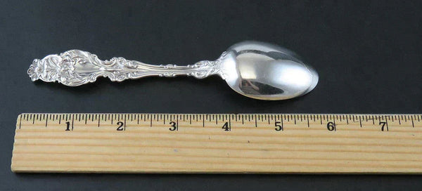 12 Antique Sterling Silver Whiting Lily 1902 Art Nouveau Teaspoons 6" R Mono