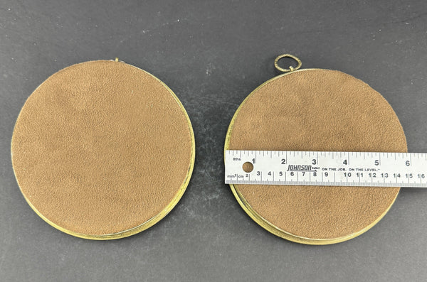 Pair 1800s French Bronze Patinated Lead Napoleon Marie Louise Medals, Andrieu