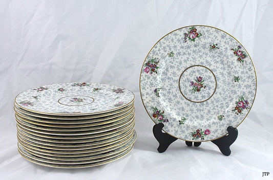 Lovely 14 Tiffany Royal Doulton Floral Luncheon Plates