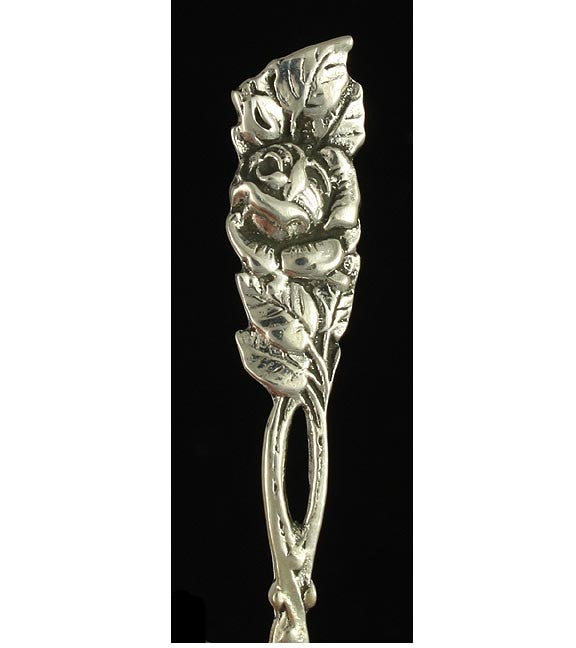 4 Vintage 1952 Swedish Sterling Silver Rose Flower Cocktail Forks