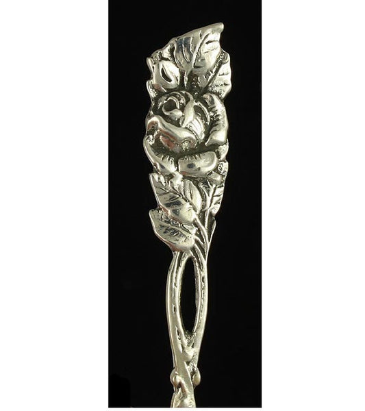 4 Vintage 1952 Swedish Sterling Silver Rose Flower Cocktail Forks