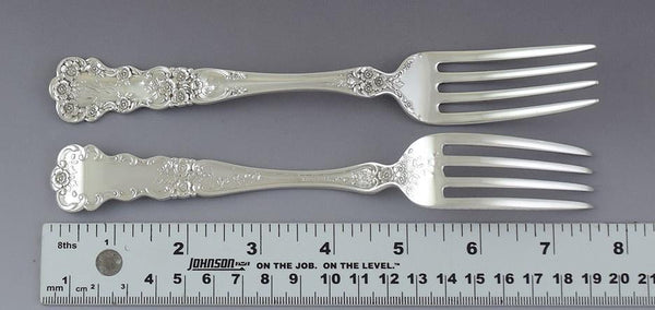 12 Gorham Sterling Silver Buttercup 1908 True Dinner Forks 7 1/2"