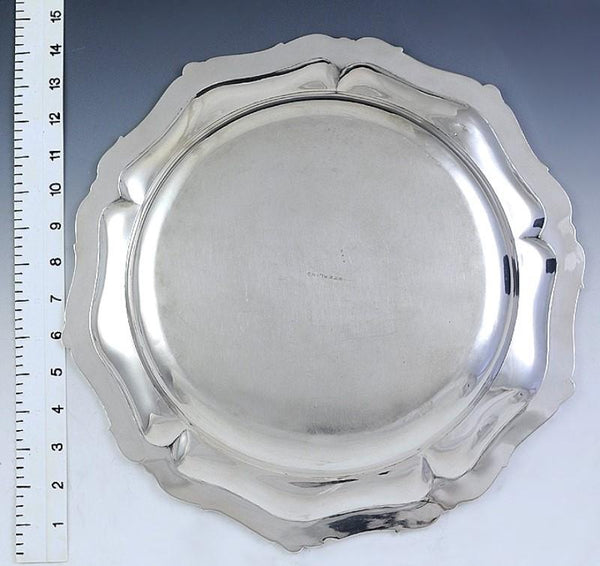 Fabulous French Sterling Silver Round Tray / Salver