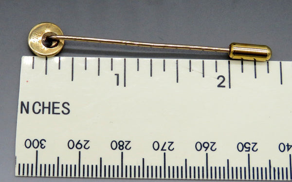 Interesting c1860s Gold Quartz Ore 14k Gold American Stick Pin Tie Pin