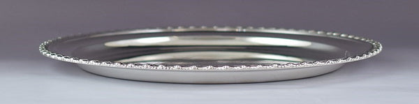 Impressive c1930 Tiffany & Co Sterling Silver Round Platter Tray Charger 13"