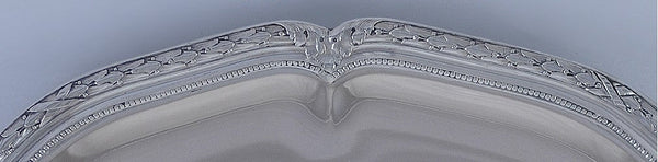 Antique c1890 German 800 Silver Serving Tray/Platter/Charger 12" Diameter