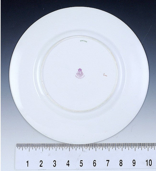 11 Royal Worcester 1923 Blue Marble and Gold Rimmed Dinner Plates
