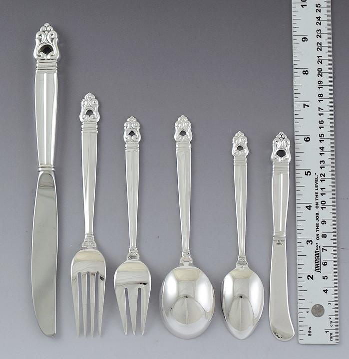 35pc Superb International Sterling Silver Royal Danish Flatware Silverware Set