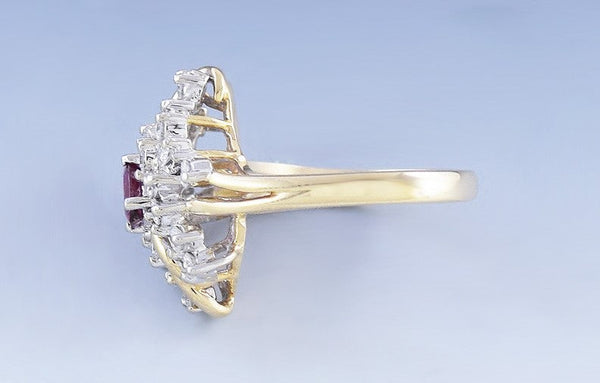 Gorgeous 14k Yellow Gold ~.44ct Ruby & ~.75ct Diamond Ring by Jaylen