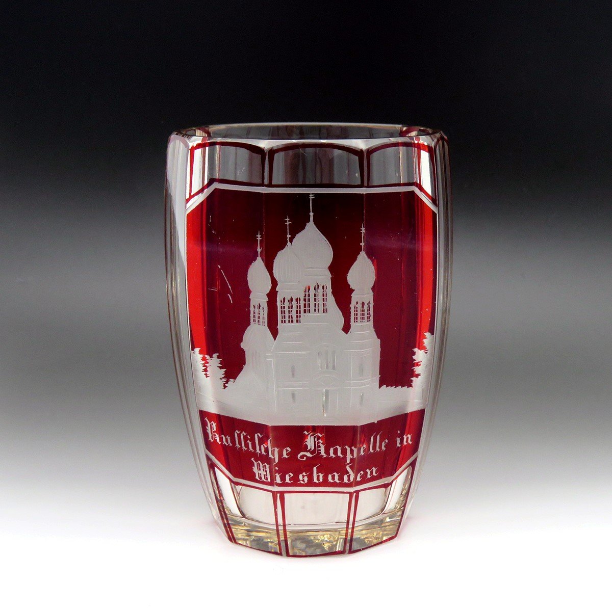 Bohemian St. Elizabeth's Church Russische Kapelle Wiesbaden Glass Stein Mug
