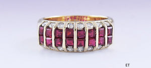 Stunning 18k Gold ~1ct Ruby & ~.5ct Diamond Ring sz 7 1/2