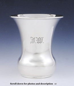 Fine Quality Antique 1854 Austrian Silver Beaker Cup FW Mono