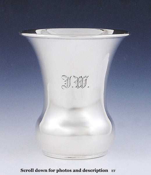 Fine Quality Antique 1854 Austrian Silver Beaker Cup FW Mono