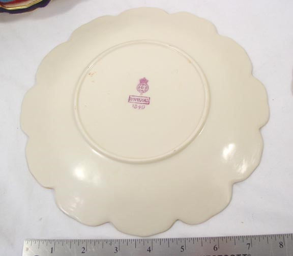 11 Pretty Royal Worcester Gilt Porcelain Floral Plates 1889