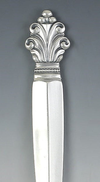 Vintage c1945 Georg Jensen Acanthus Sterling Silver Salad Fork Spoon Set