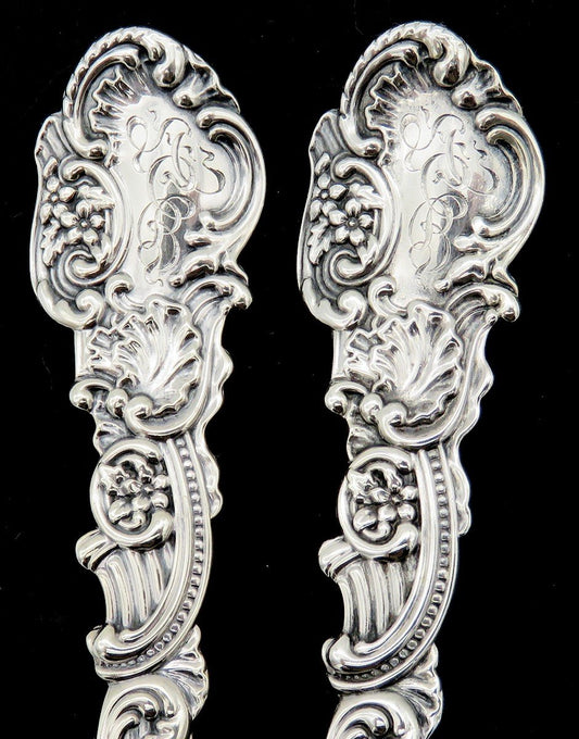 Fabulous Gorham Marie Antionette Sterling Silver Salad Serving Set 10 1/2 in