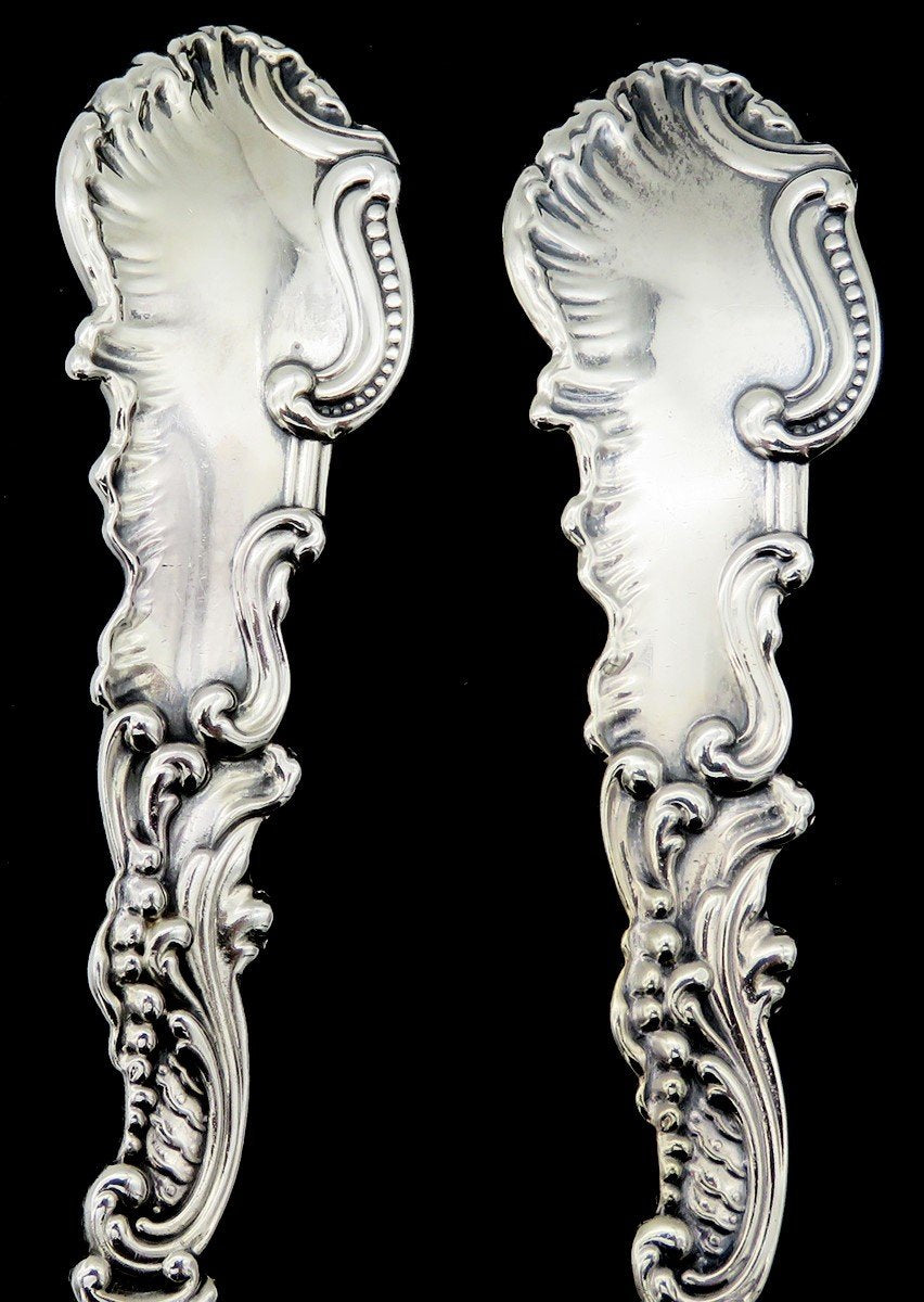 Fabulous Gorham Marie Antionette Sterling Silver Salad Serving Set 10 1/2 in