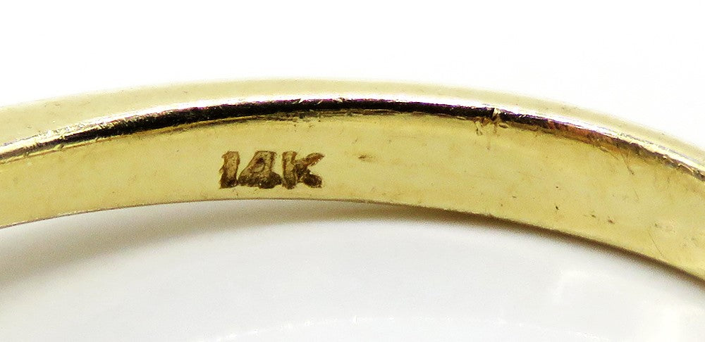 Nice 14k Yellow Gold ~.40ct Marquise Sapphire Wave Ring