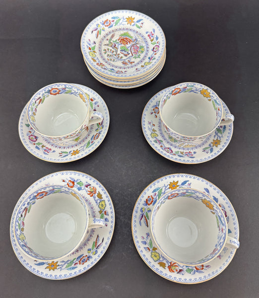 Nice Set c1920s Mason's Ironstone Flying Bird 3 Tea / Coffee Cups 10 Saucers
