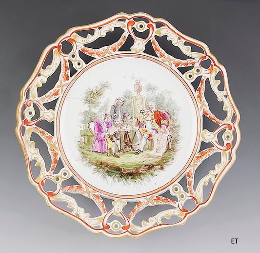 c1900 French Faience Porcelain Low Tazza/Compote