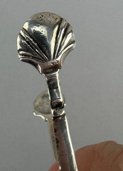 Circa 1740s English Sterling Silver Scissor Silver Form Tongs