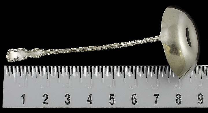Old Whiting Louis XV 1891 Sterling Silver Gravy Sauce Ladle 8 7/8"