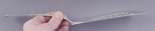 1837 Nice Antique English Sterling Silver Fiddle Fish Slice Server W Mono