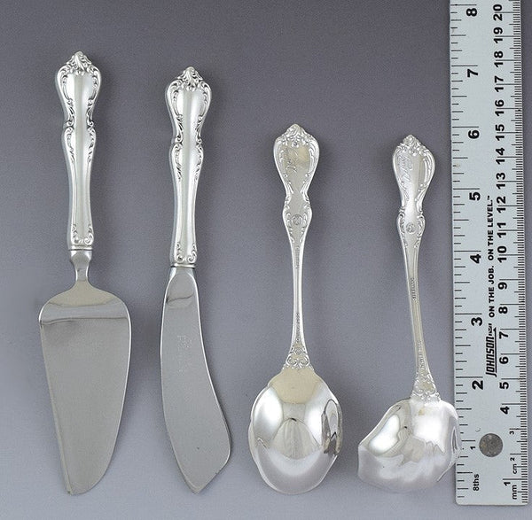 4 Sterling Silver Small Serving Flatware Pieces Towle Debussy Ladle Cheese Knife