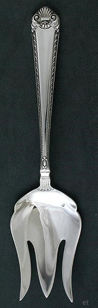 Tuttle Lamerie Pattern Sterling Silver Fork NO MONO 8 3/4"