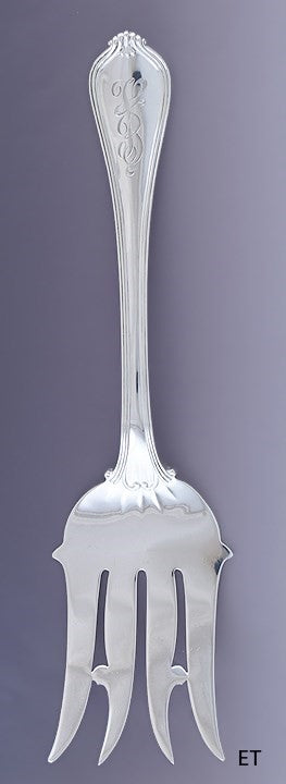 Fab Towle Sterling Silver Paul Revere Asparagus / Meat Serving Fork 8 3/4"