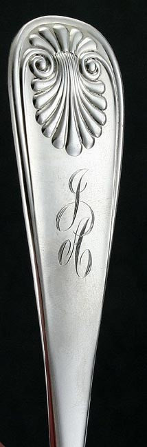Antique Frank Whiting Shell Sterling Silver Fork Spoon Salad Serving Set 9"