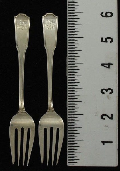 12 American Chippendale Sterling Salad/Pastry Forks