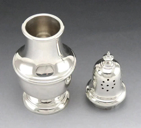 Antique c1920 Sterling Silver Georgian Style Salt or Pepper Shaker No Mono